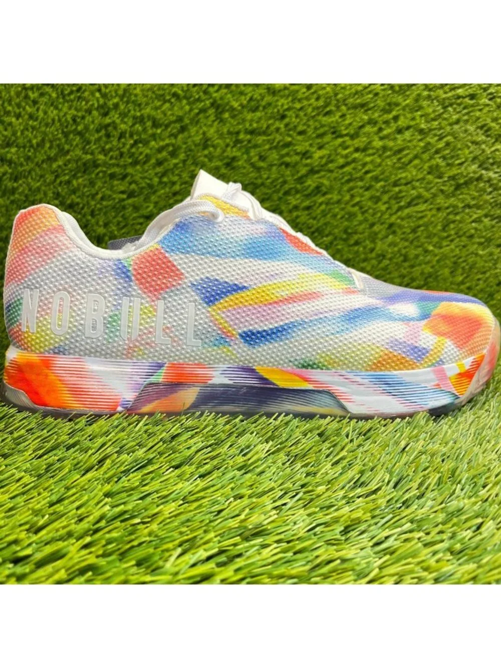 Nobull Journey Pride Moves Mens Size 14 White Orange‎ Training Shoes Sneakers